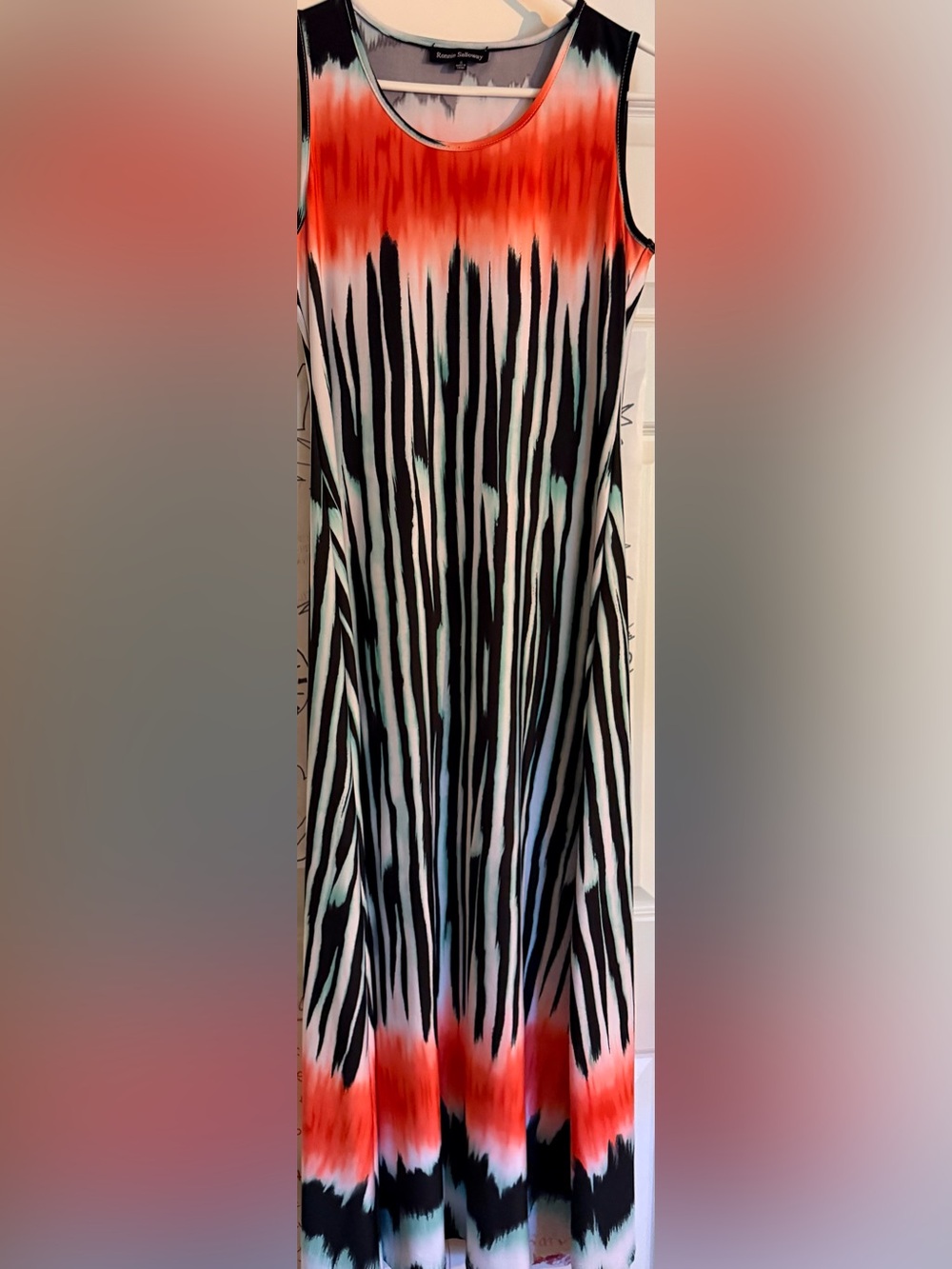 Ronnie Salloway Multicolor Tie Dye Themed Woman’s S Sleeveless Maxi Dress